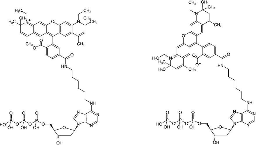 Structural formula of N6-(6-Aminohexyl)-dATP-ATTO-590 (N6-(6-Aminohexyl)-2'-deoxyadenosine-5'-triphosphate, labeled with ATTO 590, Triethylammonium salt)