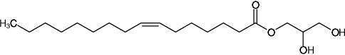 Structural formula of 7.9 MAG (1-(7Z-hexadecenoyl)-rac-glycerol)