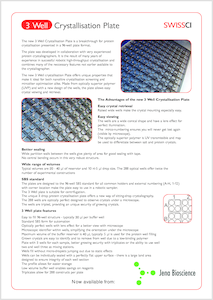 Preview Advantages of the 3 Well Crystallization Plate