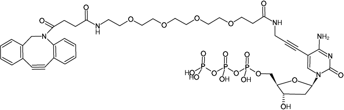 Structural formula of 5-DBCO-PEG4-dCTP (5-Dibenzylcyclooctyl-PEG4-deoxycytidine-5'-triphosphate, Triethylammonium salt)