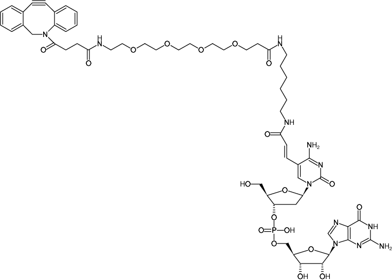 Structural formula of 5-DBCO-PEG4-dCpG (Triethylammonium salt)
