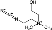 Structural formula of 1-Azidoethyl-choline (Iodo salt)