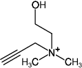 Structural formula of Propargyl-choline (Bromo salt)