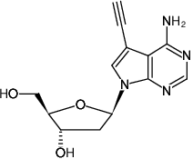 Structural formula of 7-Deaza-7-ethynyl-2'-deoxyadenosine (EdA)