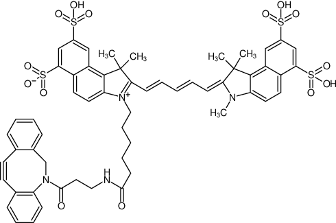 Structural formula of DBCO-Cy5.5 (Abs/Em = 678/694 nm, Triethylammonium salt)