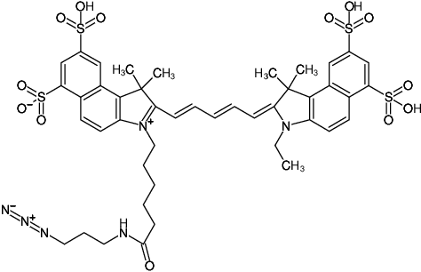 Structural formula of Cy5.5-Azide (Abs/Em = 678/694 nm, Triethylammonium salt)