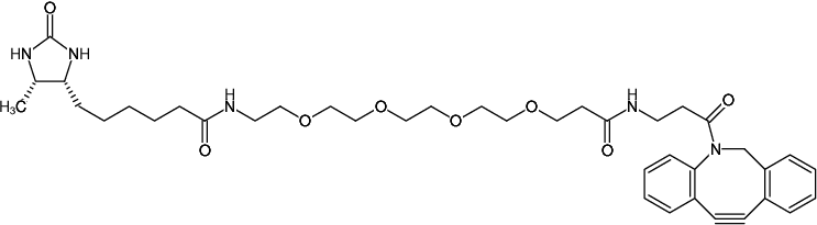 Structural formula of DBCO-PEG4-Desthiobiotin