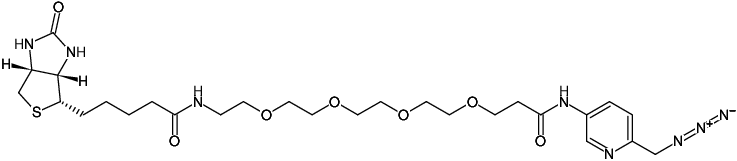 Structural formula of Picolyl-Azide-PEG4-Biotin