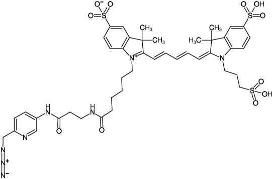 Structural formula of Picolyl-Azide-Sulfo-Cy5 (Abs/Em = 647/663 nm)