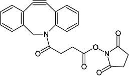 Structural formula of DBCO-NHS ester (Dibenzylcyclooctyne-NHS ester)