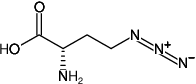 Structural formula of 4-Azido-L-homoalanine HCl (L-AHA) ((S)-2-Amino-4-azidobutanoic acid hydrochloride)