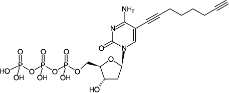 Structural formula of C8-Alkyne-dCTP (5-(Octa-1,7-diynyl)-2'-deoxycytidine 5'-triphosphate, Sodium salt)