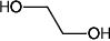 Structural formula of Ethylene glycol - 100 % v/v (1,2-Ethanediol)