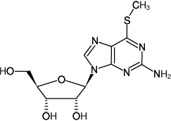 Structural formula of 6-Methylthio-guanosine