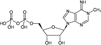 Structural formula of N1-Methyl-ADP (N1-Methyl-adenosine-5'-diphosphate, Sodium salt)
