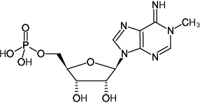 Structural formula of N1-Methyl-AMP (N1-Methyl-adenosine-5'-monophosphate, Sodium salt)