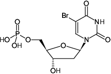 Structural formula of 5-Bromo-dUMP ((5Br-dUMP), 5-Bromo-2'-deoxyuridine-5'-monophosphate, Sodium salt)
