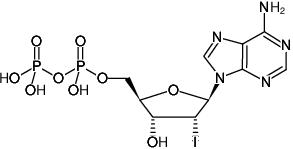 Structural formula of 2'-Iodo-dADP ((2'I-dADP), 2'-Iodo-2'-deoxyadenosine-5'-diphosphate, Sodium salt)