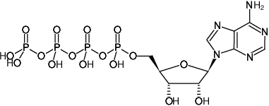 Structural formula of AP4 ((Adenosine-5'-tetraphosphate), Adenosine-5'-tetraphosphate, Sodium salt)
