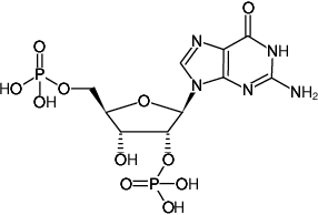 Structural formula of Guanosine-2',5'-bisphosphate (Guanosine-2',5'-bisphosphate, Triethylammonium salt)