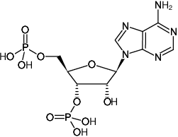 Structural formula of Adenosine-3',5'-bisphosphate ((pAp), Adenosine-3',5'-bisphosphate, Triethylammonium salt)