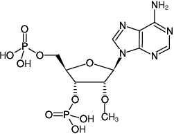 Structural formula of 2'OMe-Adenosine-3',5'-bisphosphate ((2'OMe-pAp), 2'-O-Methyl-adenosine-3',5'-bisphosphate, Sodium salt)