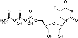 Structural formula of 5-Fluoro-UTP ((5F-UTP), 5-Fluoro-uridine-5'-triphosphate, Sodium salt)