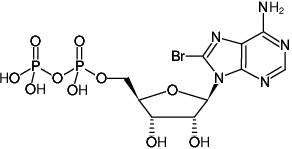 Structural formula of 8-Bromo-ADP ((8Br-ADP), 8-Bromo-adenosine-5'-diphosphate, Sodium salt)