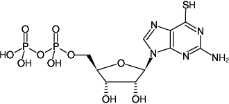 Structural formula of 6-Thio-GDP (6-Thio-guanosine-5'-diphosphate, Sodium salt)