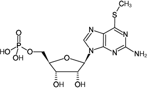 Structural formula of 6-Methylthio-GMP (6-Methylthioguanosine-5'-monophosphate, Sodium salt)