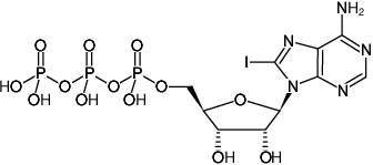 Structural formula of 8-Iodo-ATP ((8I-ATP), 8-Iodo-adenosine-5'-triphosphate, Sodium salt)