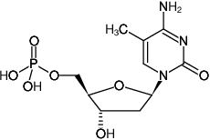 Structural formula of 5-Methyl-dCMP (5-Methyl-2'-deoxycytidine-5'-monophosphate, Sodium salt)