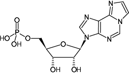 Structural formula of Etheno-AMP (ε-AMP) ((1,N6-Etheno-AMP), 1,N6-Etheno-adenosine-5'-monophosphate, Sodium salt)