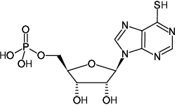 Structural formula of 6-Mercaptopurine-riboside-5'-monophosphate (6-Thio-Inosine-5'-monophosphate, 6-Mercaptopurine-riboside-5'-monophosphate, Sodium salt)