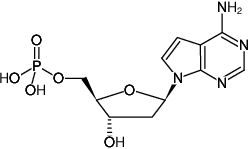 Structural formula of 7-Deaza-dAMP (7-Deaza-2'-deoxyadenosine-5'-monophosphate, Sodium salt)