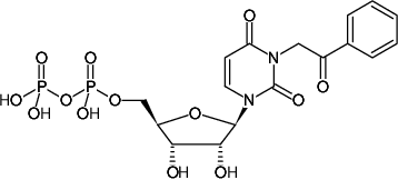Structural formula of N3-Phenacyl-UDP (N3-Phenacyl-uridine-5'-diphosphate, Sodium salt)