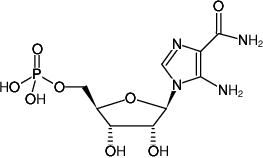 Structural formula of ZMP ((AICAR monophosphate), 5'-Aminoimidazole-4-carboxamide-1-β-D-ribofuranosyl-5'-monophosphate, Sodium salt)
