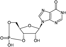 Structural formula of cIMP (Inosine-3',5'-cyclic monophosphate, Triethylammonium salt)
