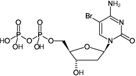 Structural formula of 5-Bromo-dCDP ((5Br-dCDP), 5-Bromo-2'-deoxycytidine-5'-diphosphate, Sodium salt)