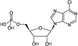 Structural formula of 6-Chloropurine-riboside-5'-monophosphate (6-Chloropurine-riboside-5'-monophosphate, Sodium salt)