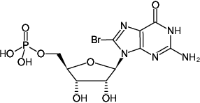 Structural formula of 8-Bromo-GMP ((8Br-GMP), 8-Bromo-guanosine-5'-monophosphate, Sodium salt)