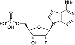 Structural formula of 2'-Fluoro-dAMP ((2'F-dAMP), 2'-Fluoro-2'-deoxyadenosine-5'-monophosphate, Sodium salt)