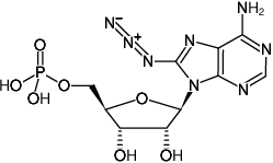 Structural formula of 8-Azido-AMP (8-Azido-adenosine-5'-monophosphate, Sodium salt)