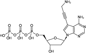 Structural formula of 7-Deaza-7-propargylamino-dATP (7-Deaza-7-propargylamino-2'-deoxyadenosine-5'-triphosphate, Triethylammonium salt)