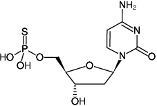 Structural formula of dCMPαS (2'-Deoxycytidine-5'-(α-thio)-monophosphate, Sodium salt)