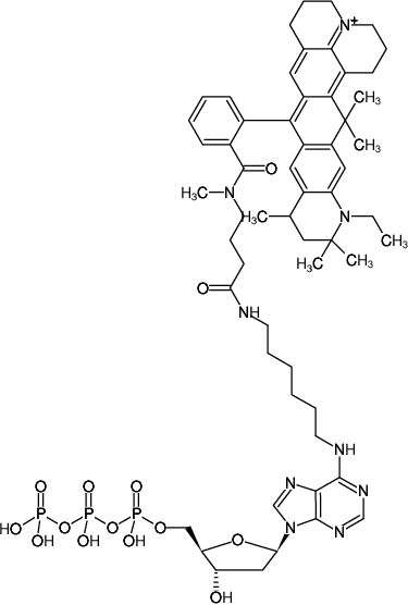 Structural formula of N6-(6-Aminohexyl)-dATP-ATTO-647N (N6-(6-Aminohexyl)-2'-deoxyadenosine-5'-triphosphate, labeled with ATTO 647N, Triethylammonium salt)