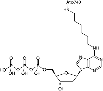 Structural formula of N6-(6-Aminohexyl)-dATP-ATTO-740 (N6-(6-Aminohexyl)-2'-deoxyadenosine-5'-triphosphate, labeled with ATTO 740, Triethylammonium salt)