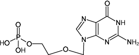 Structural formula of Acyclovir-5'-monophosphate (Triethylammonium salt)
