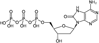 Structural formula of 8-Oxo-dATP (8-Hydroxy-dATP, 8-Oxo-2'-deoxyadenosine-5'-triphosphate, Sodium salt)