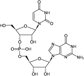 Structural formula of UpG (RNA Dinucleotide (5'→3'), Sodium salt)